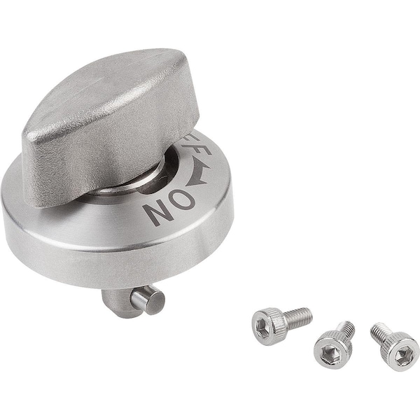 Rotary Latch D=5, L=15, 5, Stainless Steel, Comp:Stainless Steel, Bolts Stahl